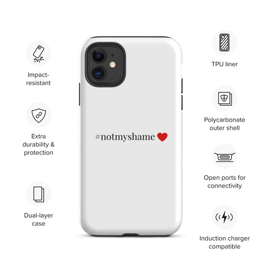 #notmyshame simple heart tough case for iPhone®