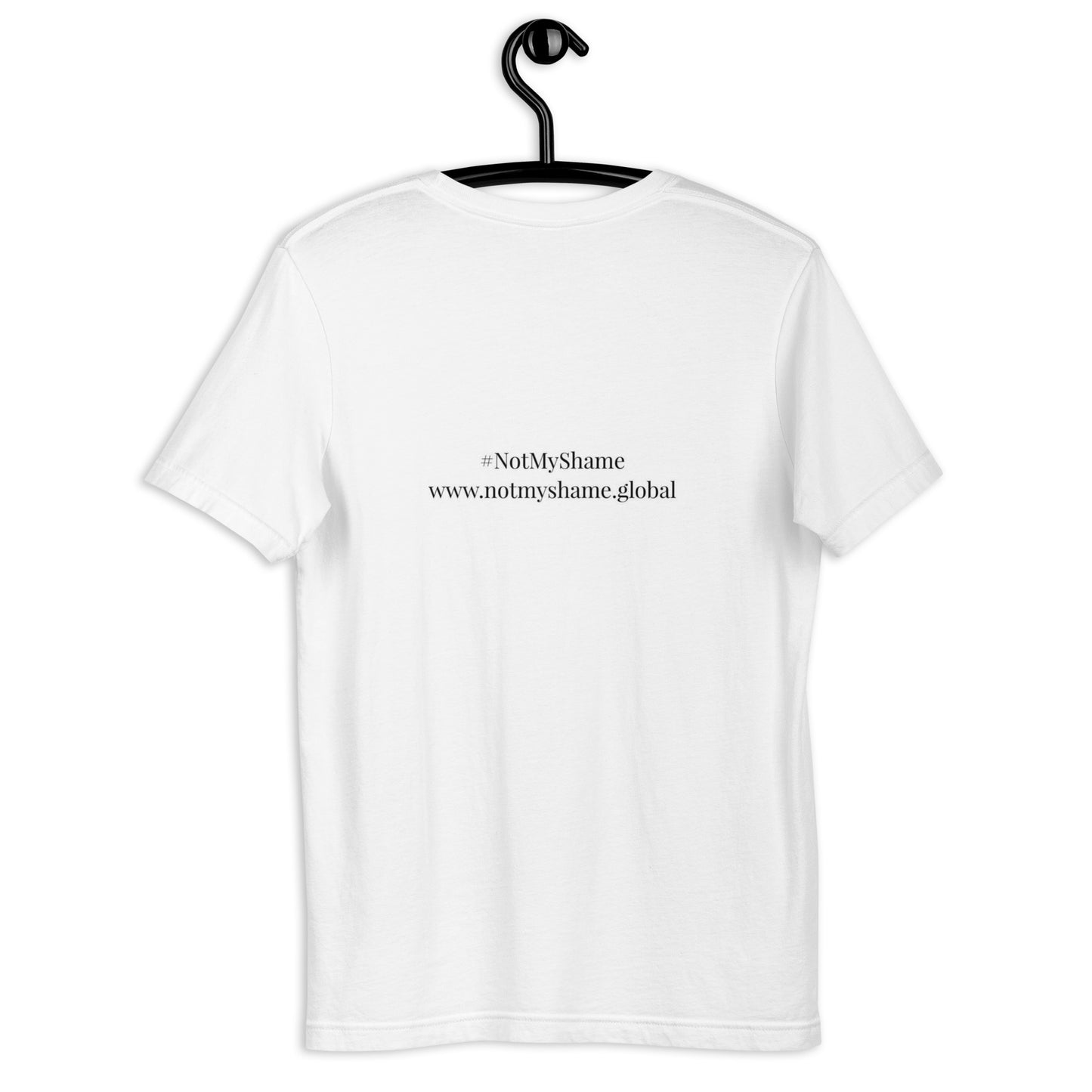 #notmyshame simple heart unisex tee