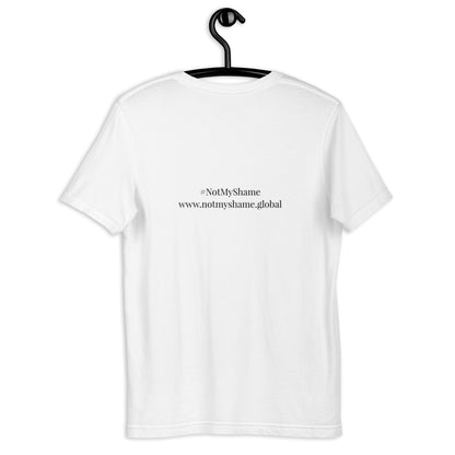 #notmyshame simple heart unisex tee