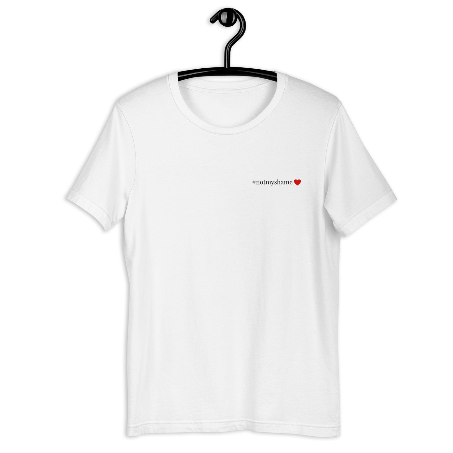 #notmyshame simple heart unisex tee