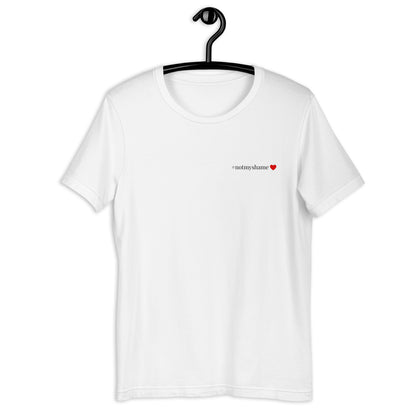 #notmyshame simple heart unisex tee
