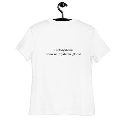 #notmyshame simple heart womens tee