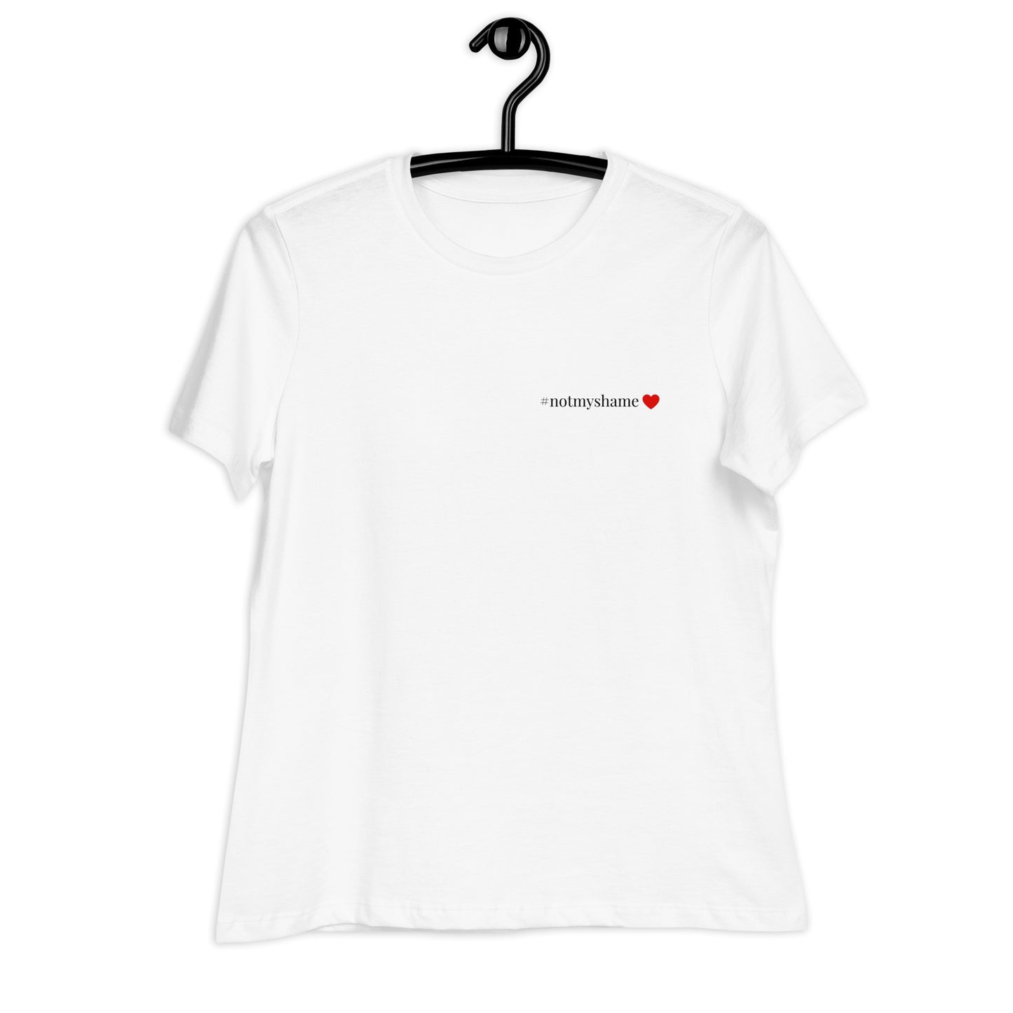 #notmyshame simple heart womens tee